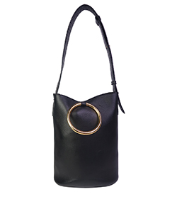 Bucket Bag, Faux Leather, Black, DB, 430993, 1